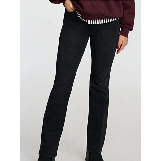 Sinsay - Spodnie jeansowe flare - czarny ze sklepu Sinsay w kategorii Jeansy damskie - zdjęcie 186218035