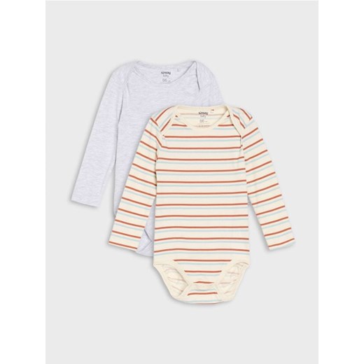 Sinsay - Body 2 pack - szary ze sklepu Sinsay w kategorii Body niemowlęce - zdjęcie 186218396