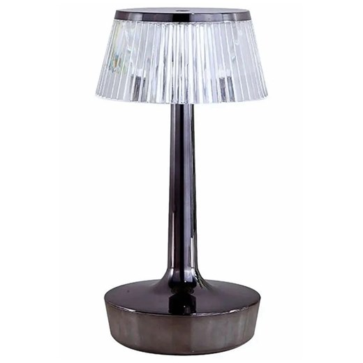 Czarna lampa stołowa led L6-A08 ze sklepu Edinos.pl w kategorii Lampy stołowe - zdjęcie 186218766