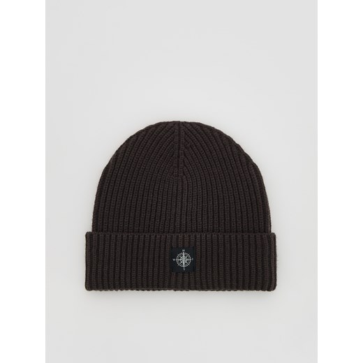 Reserved - Czapka beanie z wiskozą - ciemnoszary ze sklepu Reserved w kategorii Czapki zimowe męskie - zdjęcie 186220059