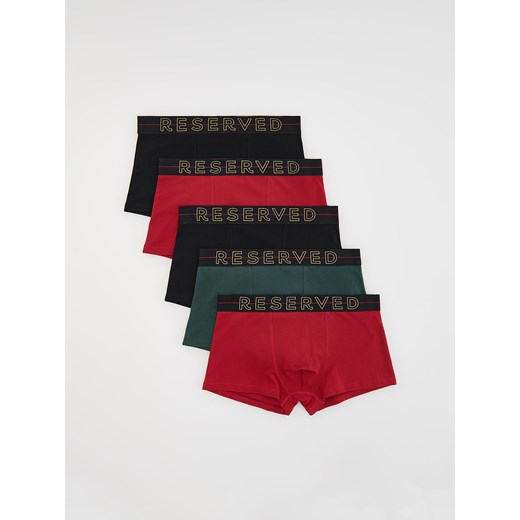 Reserved - 5 pack bokserek Classic - czerwony ze sklepu Reserved w kategorii Majtki męskie - zdjęcie 186220076