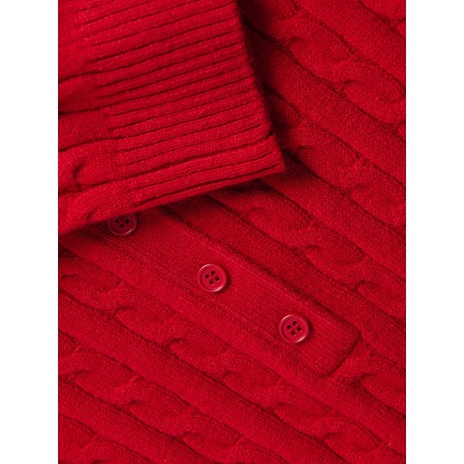 Reserved - Sweter z ozdobnym splotem - czerwony Reserved M Reserved