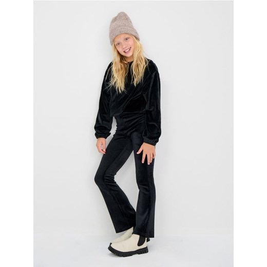Sinsay - Legginsy flare - czarny - id: 043EU-99X - marki Sinsay - 186221425 Sinsay - Legginsy flare - czarny ze sklepu Sinsay w kategorii Spodnie dziewczęce - zdjęcie 186221425