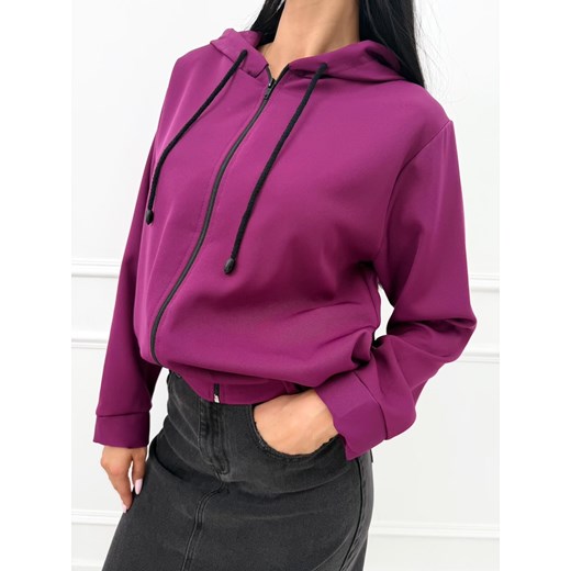 Fioletowa Bluza z Kapturem Modnakiecka.pl 44 ModnaKiecka.pl