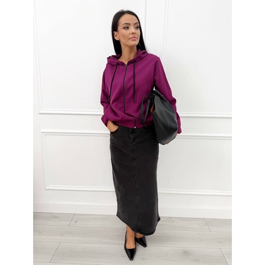 Fioletowa Bluza z Kapturem Modnakiecka.pl 38 ModnaKiecka.pl