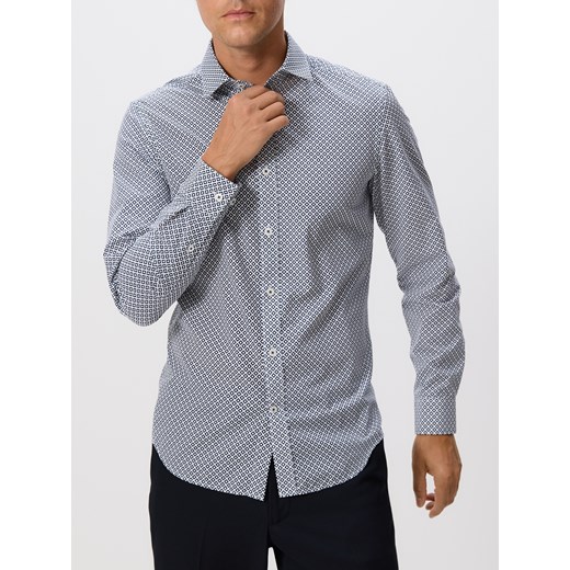 Reserved - Koszula slim z bawełny egipskiej - granatowy ze sklepu Reserved w kategorii Koszule męskie - zdjęcie 186222728