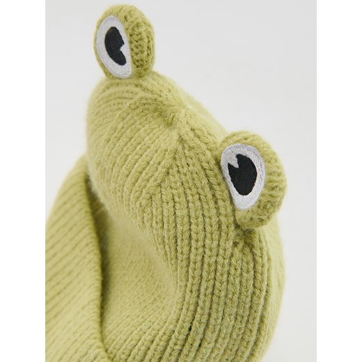 Reserved - Dzianinowa czapka żaba - jasnozielony Reserved 5-9 lat Reserved