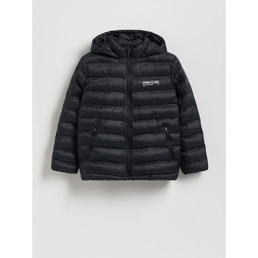 Reserved - Pikowana kurtka z kapturem - czarny ze sklepu Reserved w kategorii Kurtki chłopięce - zdjęcie 186225268