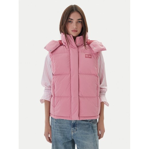 Tommy Jeans Bezrękawnik Tjw Alaska Grid Down Vest DW0DW21627 Różowy Regular Fit ze sklepu MODIVO w kategorii Kamizelki damskie - zdjęcie 186225955
