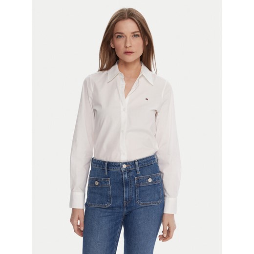 Tommy Hilfiger Koszula WW0WW47169 Biały Regular Fit ze sklepu MODIVO w kategorii Koszule damskie - zdjęcie 186226026