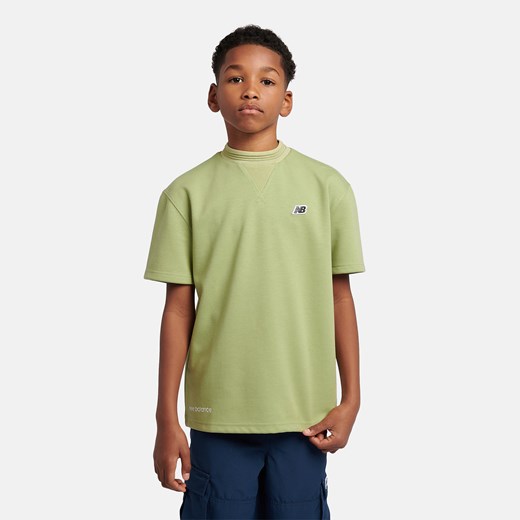 Koszulka dziecięca New Balance LAKB0191EEN – zielona ze sklepu New Balance Poland w kategorii T-shirty chłopięce - zdjęcie 186227635