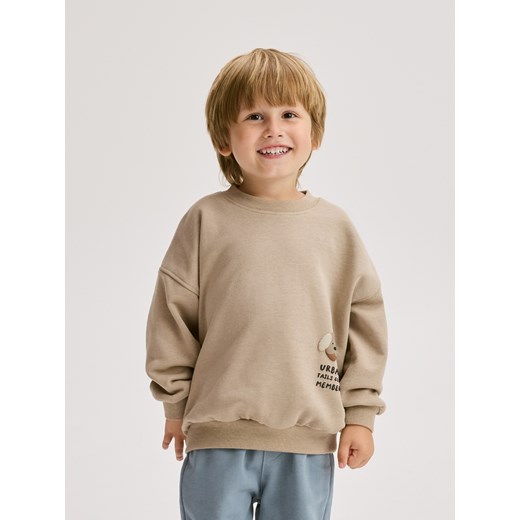 Reserved - Bawełniana bluza - brązowy ze sklepu Reserved w kategorii Bluzy chłopięce - zdjęcie 186227665