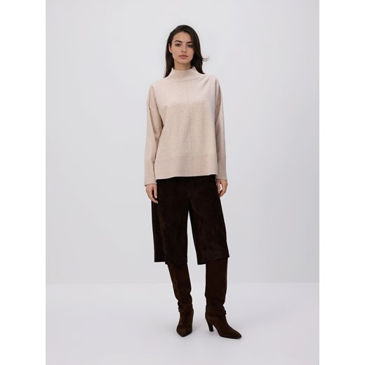 Reserved - Sweter z domieszką wełny - beżowy ze sklepu Reserved w kategorii Swetry damskie - zdjęcie 186227815
