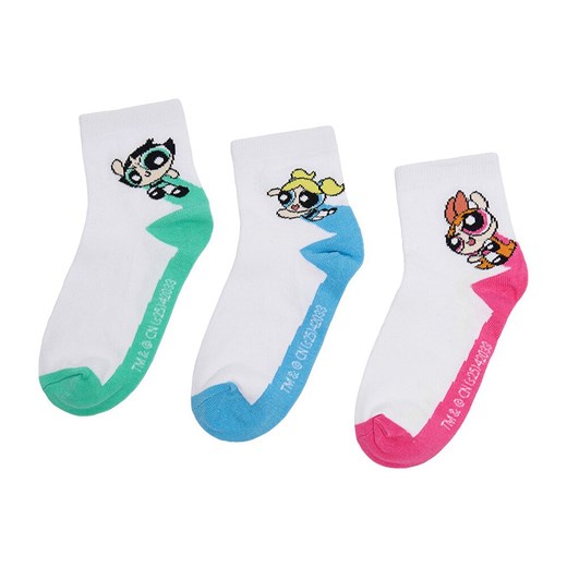 Skarpetki POWERPUFF GIRLS CEO-ACCCS-AW25-314WBPPG(3-PACK) ze sklepu ccc.eu w kategorii Skarpetki dziecięce - zdjęcie 186228747