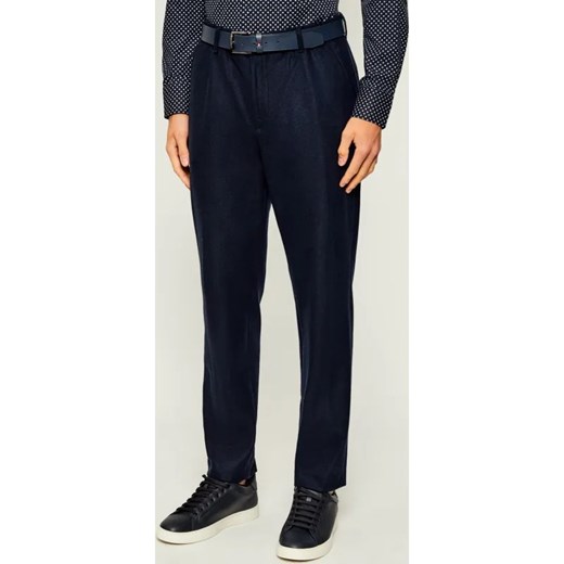 BOSS BLACK Spodnie P-Perin-J-RDS-WG-254 | Tapered fit | z dodatkiem wełny - id: BB255M000303404 - marki BOSS HUGO BOSS - 186229486 BOSS BLACK Spodnie P-Perin-J-RDS-WG-254 | Tapered fit | z dodatkiem wełny ze sklepu Gomez Fashion Store w kategorii Spodnie męskie - zdjęcie 186229486