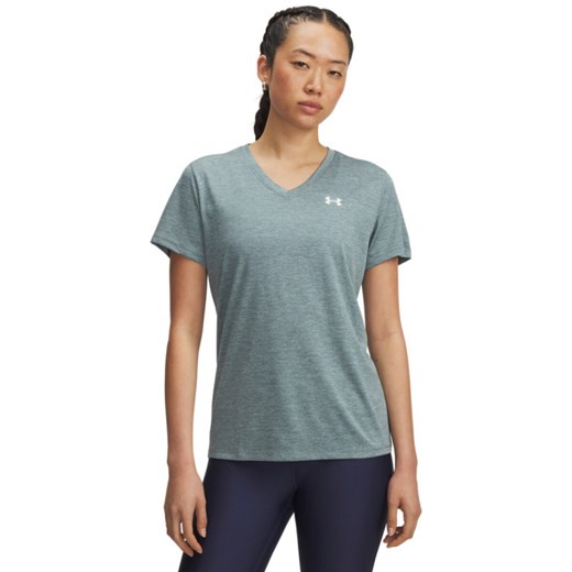 Damska koszulka treningowa Under Armour Tech SSV- Twist - zielona ze sklepu Sportstylestory.com w kategorii Bluzki damskie - zdjęcie 186230128