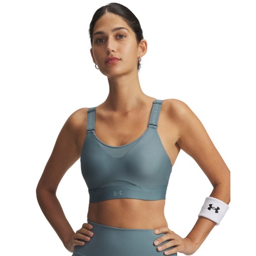 Biustonosz treningowy Under Armour UA Infinity High 2.0 Bra - zielony ze sklepu Sportstylestory.com w kategorii Biustonosze - zdjęcie 186230138