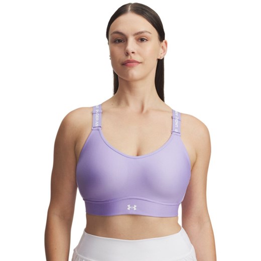 Biustonosz treningowy Under Armour UA Infinity Mid 2.0 Bra - fioletowy ze sklepu Sportstylestory.com w kategorii Biustonosze - zdjęcie 186230167