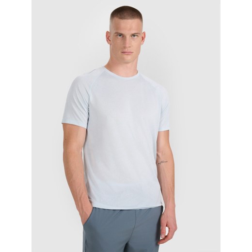 Męska koszulka do biegania 4F 4FWAW25TFTSM1499 - niebieska ze sklepu Sportstylestory.com w kategorii T-shirty męskie - zdjęcie 186230269