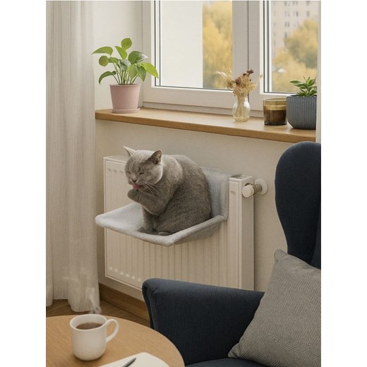 Sinsay - Legowisko dla kota z możliwością zawieszenia na kaloryferze - szary ze sklepu Sinsay w kategorii Dla zwierząt - zdjęcie 186231375