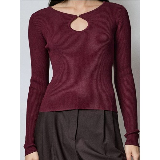 Sinsay - Sweter - bordowy ze sklepu Sinsay w kategorii Swetry damskie - zdjęcie 186231386
