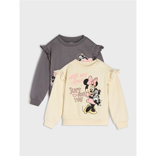 Sinsay - Bluzy 2 pack Minnie Mouse - kremowy - id: 177FT-01X - marki Sinsay - 186231387 Sinsay - Bluzy 2 pack Minnie Mouse - kremowy ze sklepu Sinsay w kategorii Bluzy i swetry - zdjęcie 186231387