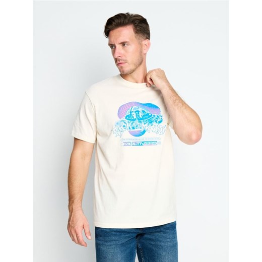 Sinsay - Koszulka z krótkim rękawem Rick & Morty - kremowy ze sklepu Sinsay w kategorii T-shirty męskie - zdjęcie 186231477