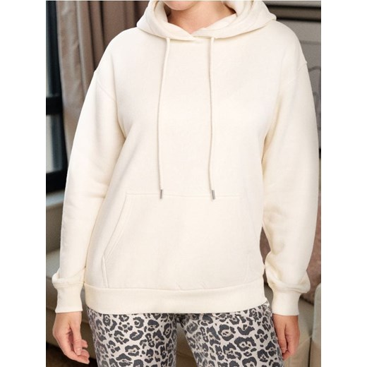 Sinsay - Bluza z kapturem - kremowy ze sklepu Sinsay w kategorii Bluzy damskie - zdjęcie 186231525