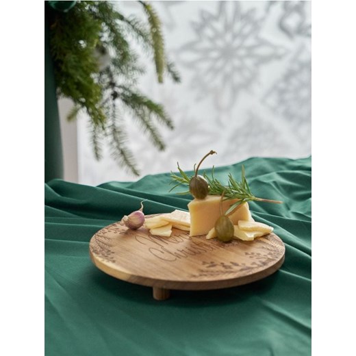 Sinsay - Taca do serwowania Merry Christmas - beżowy - id: 864GR-08X - marki Sinsay - 186231537 Sinsay - Taca do serwowania Merry Christmas - beżowy ze sklepu Sinsay w kategorii Misy i tace dekoracyjne - zdjęcie 186231537