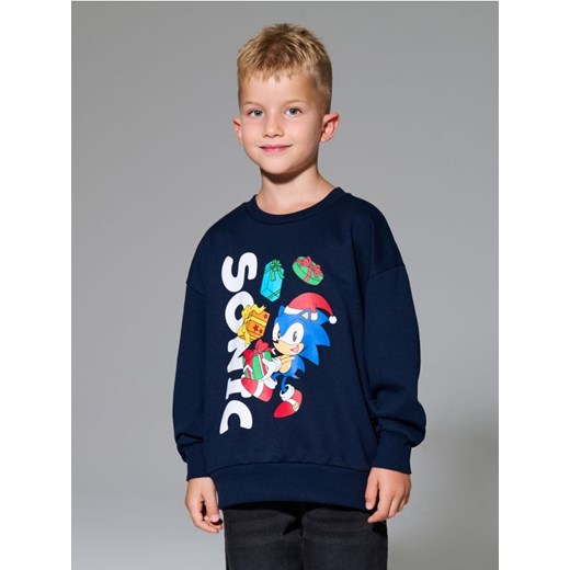 Sinsay - Bluza Sonic the Hedgehog - granatowy - id: 918GL-59X - marki Sinsay - 186231559 Sinsay - Bluza Sonic the Hedgehog - granatowy ze sklepu Sinsay w kategorii Bluzy chłopięce - zdjęcie 186231559