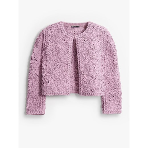 Mohito - Kardigan z dodatkiem wełny - lawendowy ze sklepu Mohito w kategorii Swetry damskie - zdjęcie 186231989