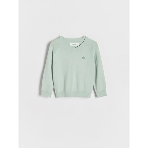 Reserved - Sweter z wiskozą - jasnozielony ze sklepu Reserved w kategorii Swetry chłopięce - zdjęcie 186232276