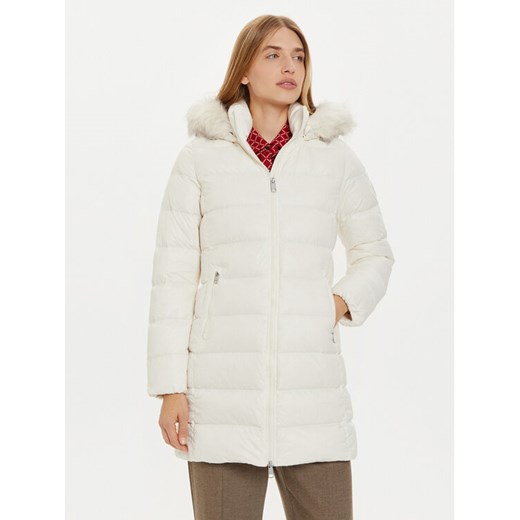 Tommy Hilfiger Płaszcz zimowy WW0WW43122 Écru Regular Fit ze sklepu MODIVO w kategorii Kurtki damskie - zdjęcie 186233259