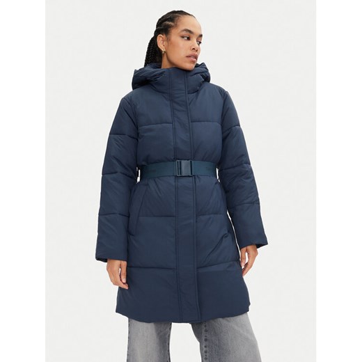 Calvin Klein Jeans Płaszcz zimowy J20J224122 Granatowy Relaxed Fit ze sklepu MODIVO w kategorii Kurtki damskie - zdjęcie 186233315