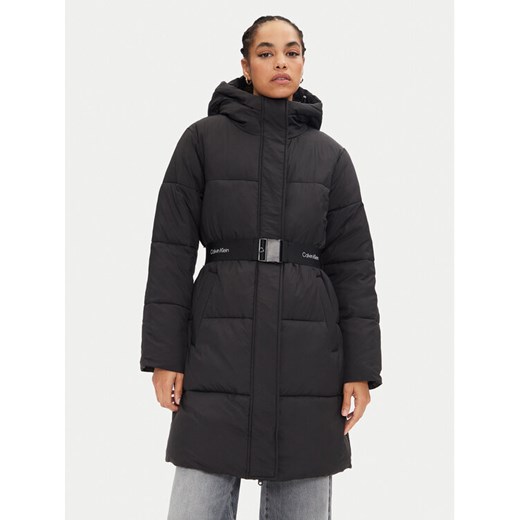 Calvin Klein Jeans Płaszcz zimowy J20J224122 Czarny Relaxed Fit M MODIVO