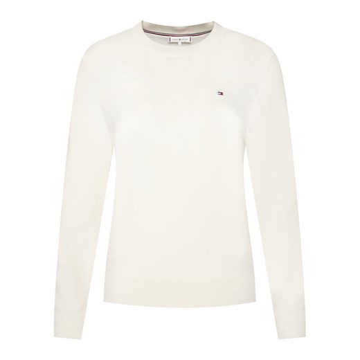 Tommy Hilfiger Sweter WW0WW44984 Biały Regular Fit ze sklepu MODIVO w kategorii Swetry damskie - zdjęcie 186233357