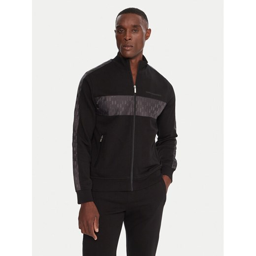 KARL LAGERFELD Bluza 705035 554910 Czarny Regular Fit ze sklepu MODIVO w kategorii Bluzy męskie - zdjęcie 186233668