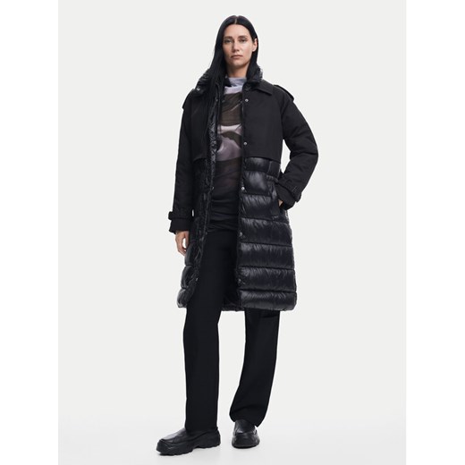 Desigual Płaszcz zimowy Estocolmo 24WWEW92 Czarny Regular Fit Desigual S MODIVO