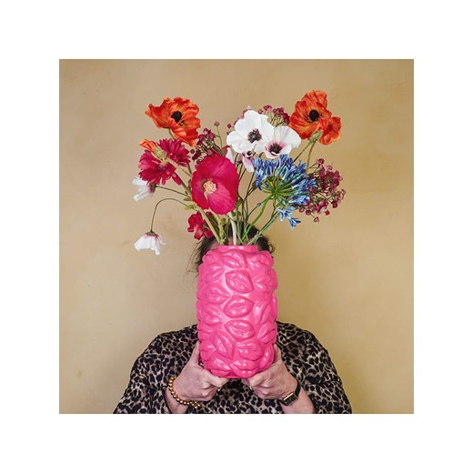 HouseVitamin Wazon &quot;Lips&quot; w kolorze różowym - wys. 27 x Ø 17 cm Housevitamin onesize okazyjna cena Limango Polska