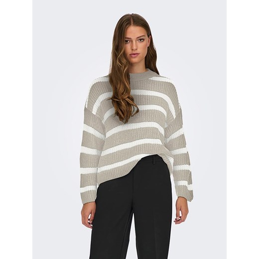 JDY Sweter w kolorze beżowo-białym ze sklepu Limango Polska w kategorii Swetry damskie - zdjęcie 186238029
