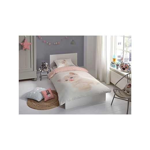 Good Morning Komplet pościeli &quot;Catty&quot; w kolorze kremowo-jasnoróżowym Good Morning 140x200/220 cm wyprzedaż Limango Polska