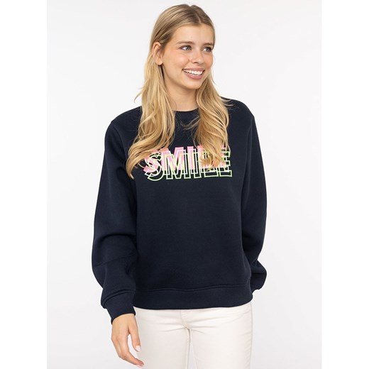 Zwillingsherz Bluza &quot;Smile&quot; w kolorze granatowym ze sklepu Limango Polska w kategorii Bluzy damskie - zdjęcie 186241115