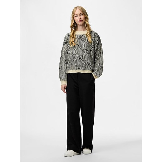 Pieces Sweter &quot;Pcjenna&quot; w kolorze czarno-beżowym ze sklepu Limango Polska w kategorii Swetry damskie - zdjęcie 186241195