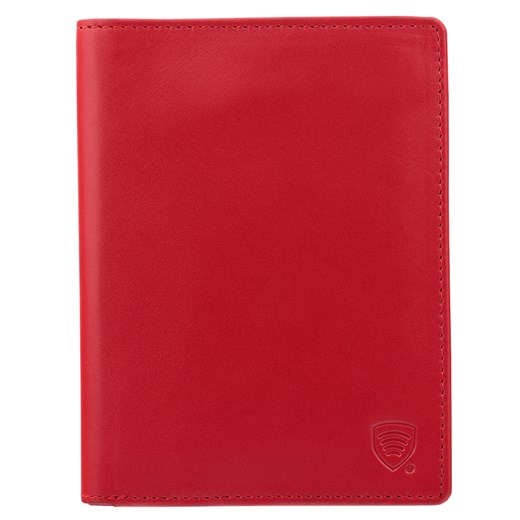 Skórzany portfel podróżny na karty oraz dokumenty zbliżeniowe (czerwony) ze sklepu Koruma ID Protection w kategorii Portfele damskie - zdjęcie 186242575