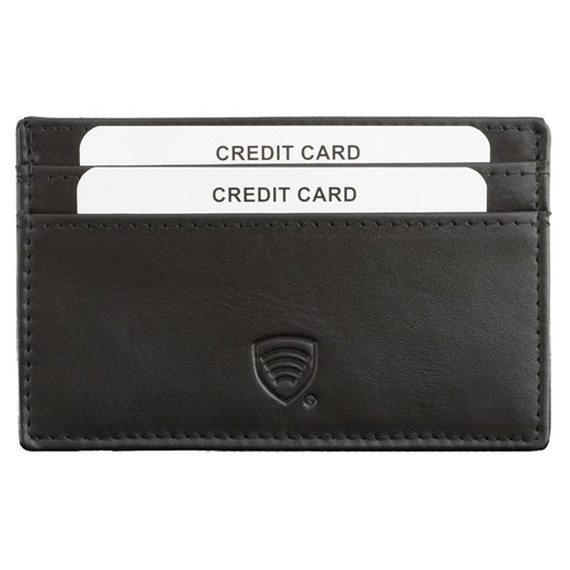 Skórzane etui ochronne na karty kredytowe oraz zbliżeniowe z okienkiem (Czarny) ze sklepu Koruma ID Protection w kategorii Etui - zdjęcie 186242705
