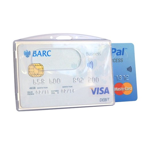 Podwójny plastikowy holder na identyfikator z ochroną RFID ze sklepu Koruma ID Protection w kategorii Etui - zdjęcie 186242967