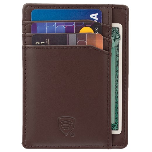Skórzane etui na karty zbliżeniowe RFID (Brązowy) ze sklepu Koruma ID Protection w kategorii Etui - zdjęcie 186243036