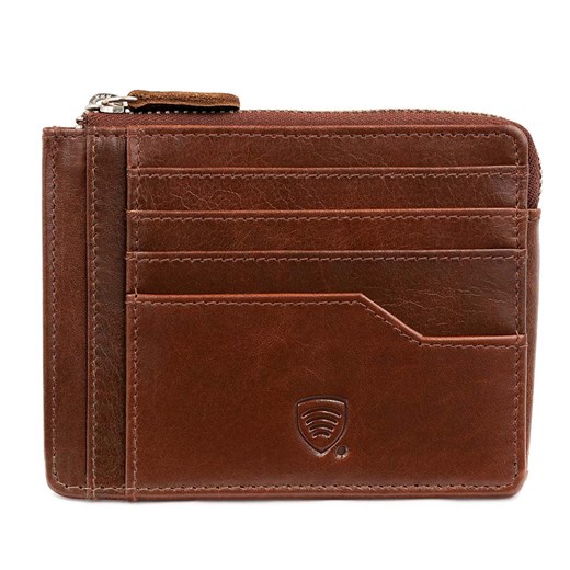 Portfel RFID zamykany na zamek na karty i dowód rejestracyjny (Brąz) ze sklepu Koruma ID Protection w kategorii Portfele męskie - zdjęcie 186243155