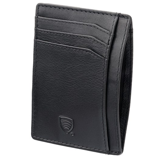 Cienkie skórzane etui na karty zbliżeniowe RFID (Czarny mat) ze sklepu Koruma ID Protection w kategorii Etui - zdjęcie 186243169