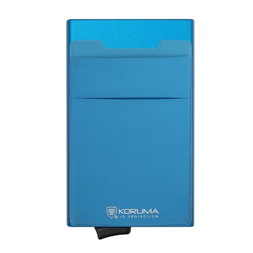 Metalowe etui na karty z ochroną kart zbliżeniowych RFID (Niebieski) - id: 454 - marki Koruma - 186243416 Metalowe etui na karty z ochroną kart zbliżeniowych RFID (Niebieski) ze sklepu Koruma ID Protection w kategorii Etui - zdjęcie 186243416